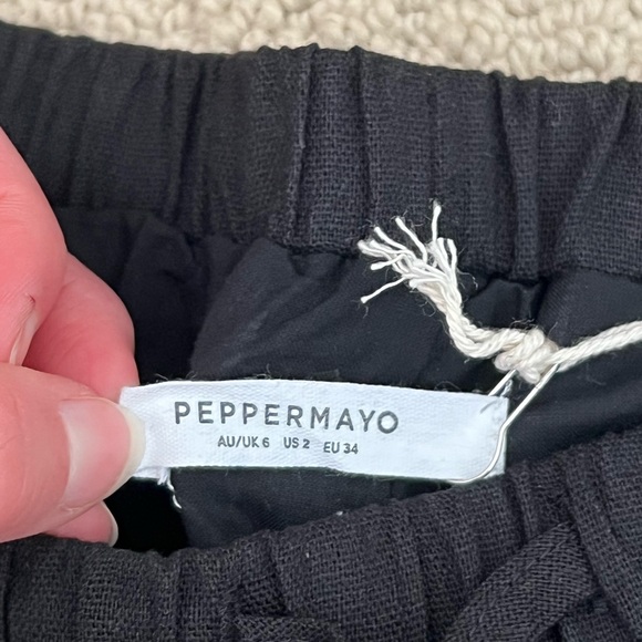 PepperMayo black linen pants - Picture 3 of 3